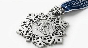 Medalha floco de neve