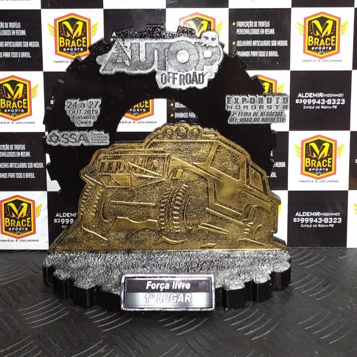 Auto Off Road — troféu em resina produzido pela M Brace