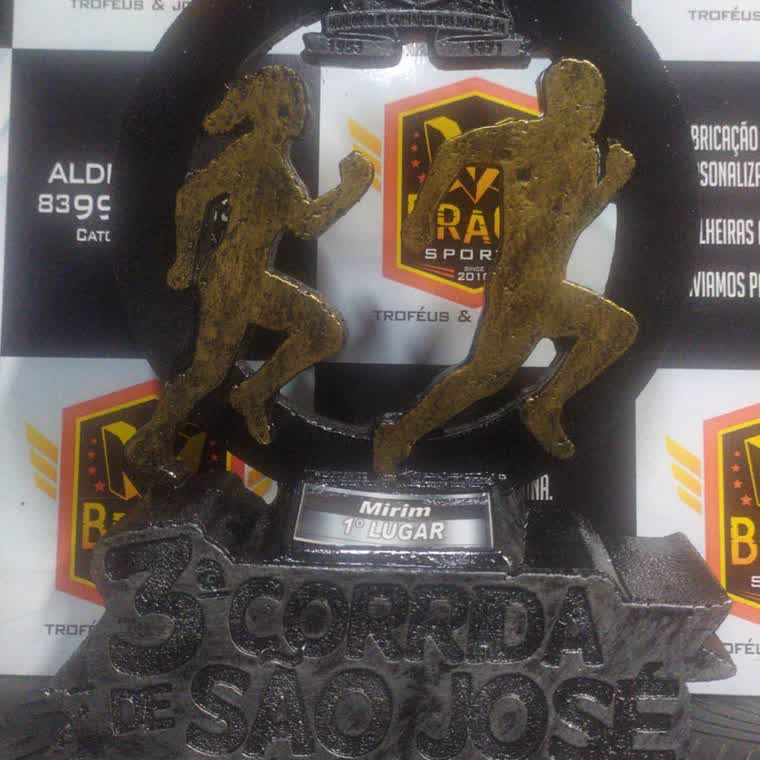 Corrida de São José — troféu em resina produzido pela M Brace