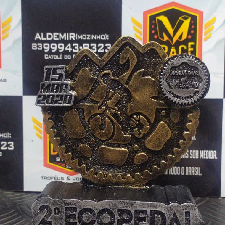 2º Ecopedal — troféu em resina produzido pela M Brace