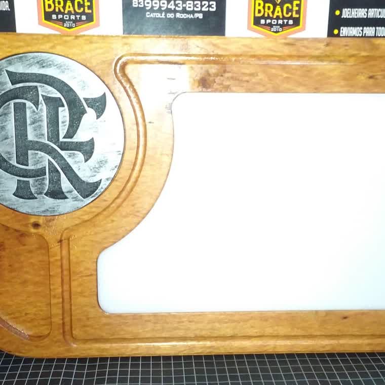 Placa do Flamengo — troféu em resina produzido pela M Brace