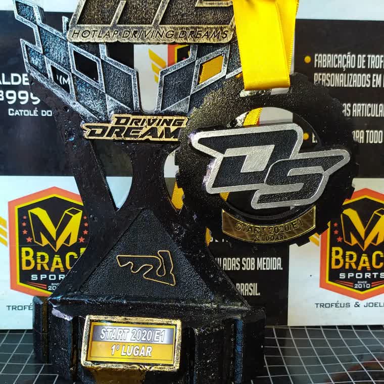 Driving Dreams — troféu em resina produzido pela M Brace