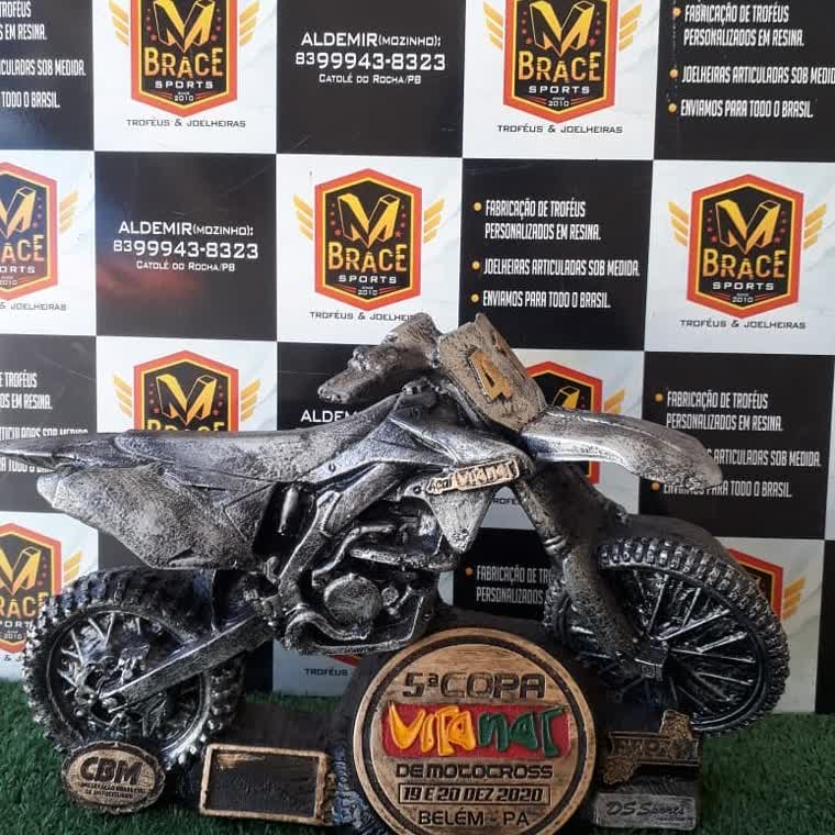 Troféu quadriciclo — troféu em resina produzido pela M Brace