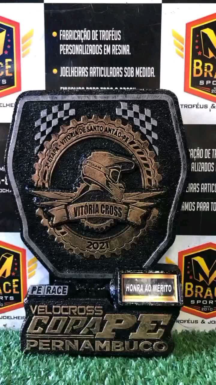 Copa PE de Motocross — troféu em resina produzido pela M Brace