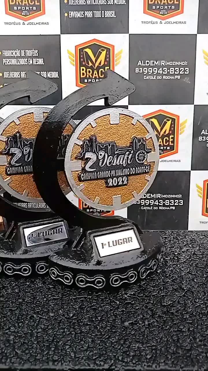 2º Desafio em resina — troféu em resina produzido pela M Brace