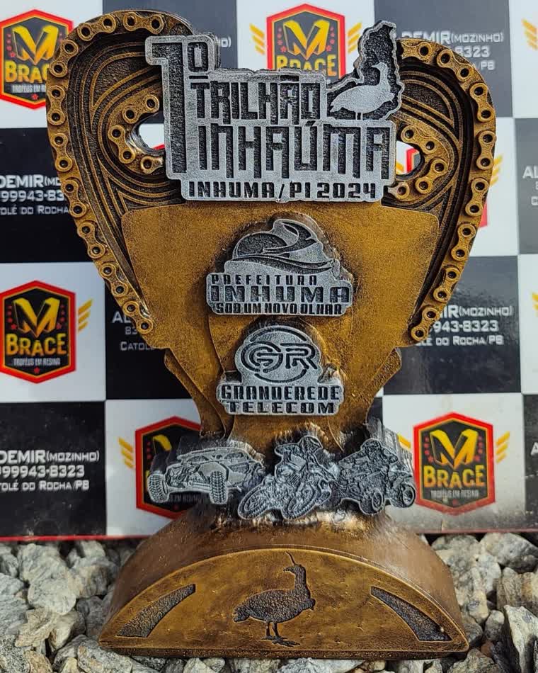 1º Trilhão de Inhaúma — troféu em resina produzido pela M Brace