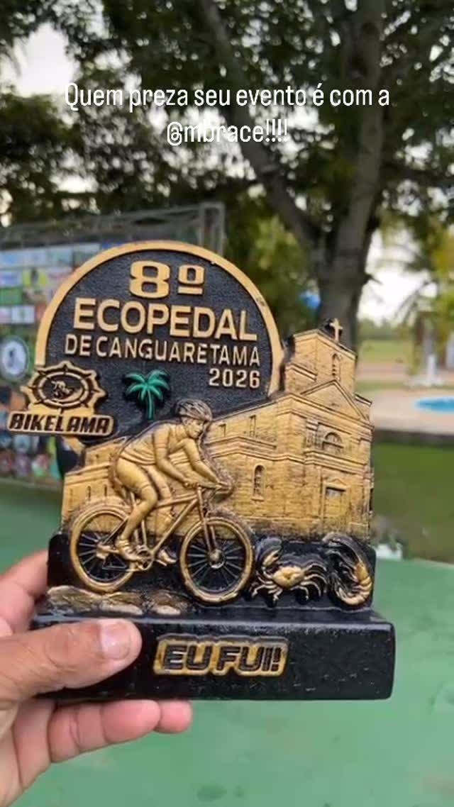8º Ecopedal — troféu em resina produzido pela M Brace