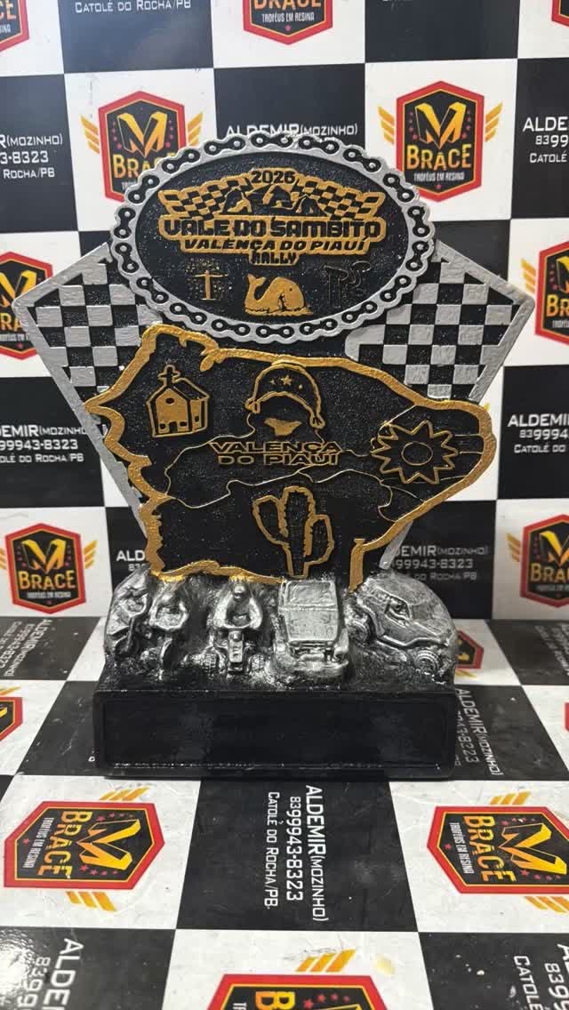 Troféu de motocross — troféu em resina produzido pela M Brace